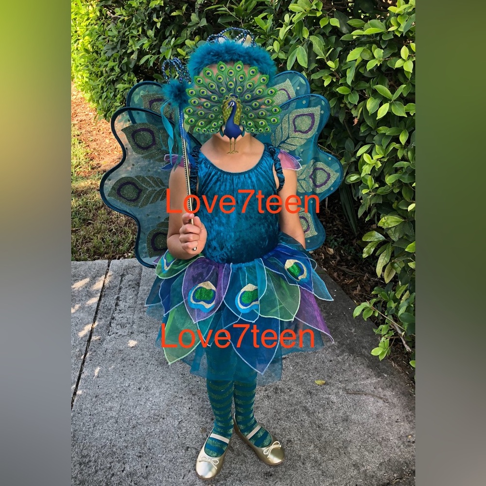 Peacock Fairy Costume Kids Girls